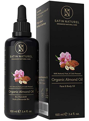 SatinNaturel | Biologische amandelolie | Vegan | Koudgeperst | 100 ml | Natuurlijke cosmetica