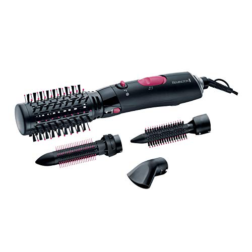 Remington Warmluftstyler Volume & Curl AS7051, inkl. 50 mm Thermo-Rundbürste, 30 mm und 21 mm Rundbürstenaufsatz, Stylingdüse, schwarz