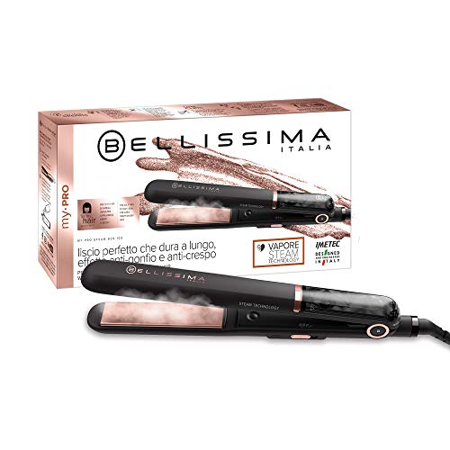 Imetec Bellissima My Pro Steam B28 100 stijltang voor professioneel haar, met lang stijleffect, keramiek, instelbare temperatuur 170 °C - 200 °C - 230 °C, snelle opwarming