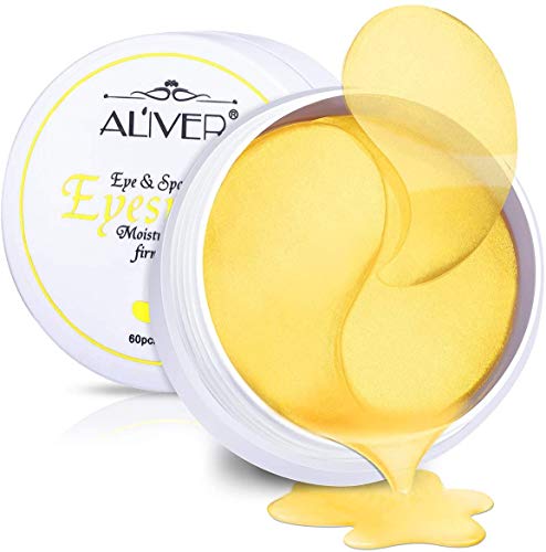24K Gold Under Eye Treatment Masks,Under Eye Gel Pads,Eye Mask for Puffy Eyes, Skincare,Hydrating | 60 Pieces/30 Pair