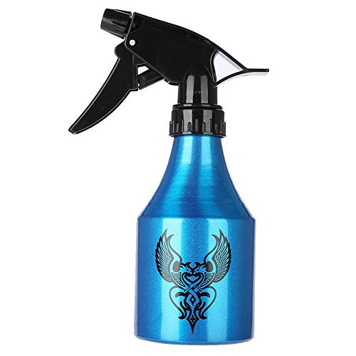 300 ml tattoo spray fles, aluminium druk spray pomp fles lege verstuiver mist parfum voor kapper tatoeage groene zeep bloemen water spuit tool (blauw)