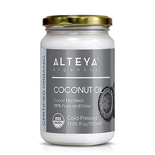 Alteya Organic extra virgin kokosolie 350ml - 100% USDA gecertificeerde biologische pure natuurlijke extra vierge kokosolie (Cocos Nucifera)