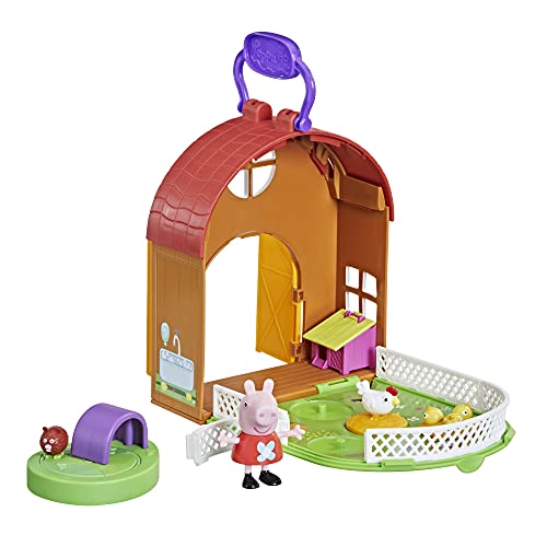 Peppa Pig F2195 Peppa’s avonturen Peppa’s kinderboerderijspeelset, speelgoed voor peuters met een 1 figuur en 4 accessoires,Veelkleurig