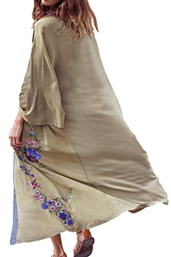 YouKD Wemon's zomer lang vest maxi kimono-jurk Boheems badpak strandbedekking gewaden