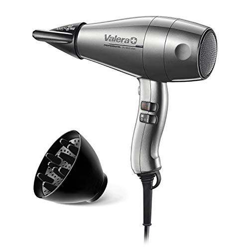 Valera Swiss Silent Jet 8600, professionele haardroger met Ionen generator, stil en snel drogen, 2400 Watt, Grijs