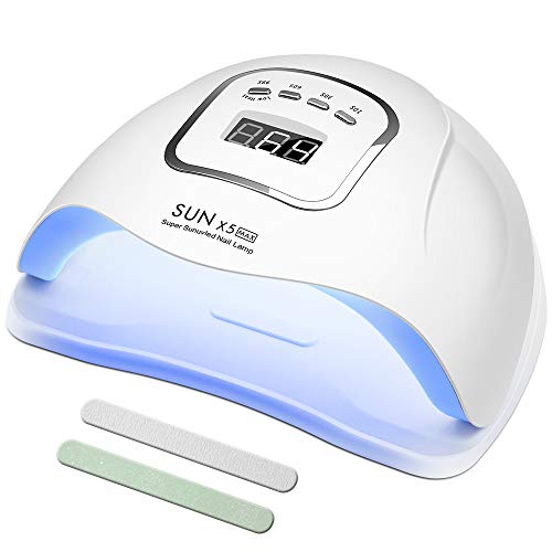 Nageldroger, 150 W, uv-/ledlampjes, voor gelnagels, met instelbare timer voor 10, 30, 60 en 99 seconden, infraroodsensor, lcd-scherm, voor snel droge nagels