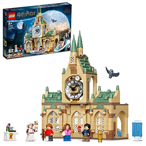 LEGO 76398 Harry Potter Zweinstein Ziekenhuisvleugel Kasteel Set met Klokkentoren, Speelgoed voor Jongens en Meisjes uit De Gevangene van Azkaban