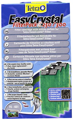 Tetra Easy Crystal Filter Pack C250/300, met Actieve Kool, voor Easycrystal Binnenfilter, voor Aquaria van 30 Liter, Set van 3