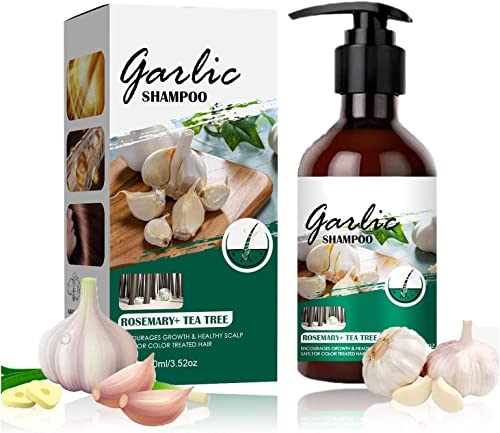 Knoflookshampoo tegen haaruitval, knoflookshampoo, knoflook-haargroeishampoo voor dunner wordend haar en haaruitval