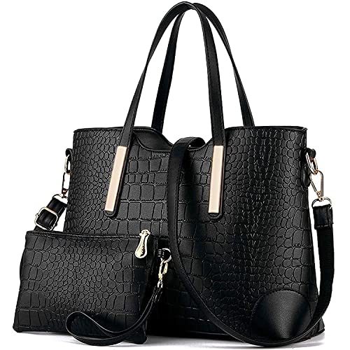 YNIQUE Dames Handtassen Schoudertas Shopper Pu Lederen Handtas Crossbody-Tas Voor Business Grote Tote Vrouwen Portemonnee 2-Delige Set
