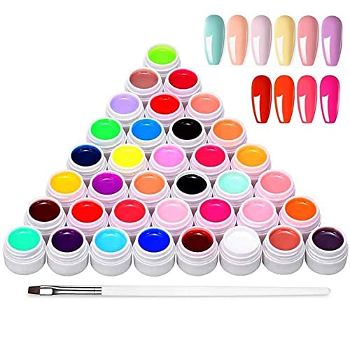 36 kleuren UV-kleurengel, UV-gel-set gelkleuren voor nagels, nail art-kleurengel-set, gelnagels kleuren, nagellak nagellak voor nail art nagelontwerp