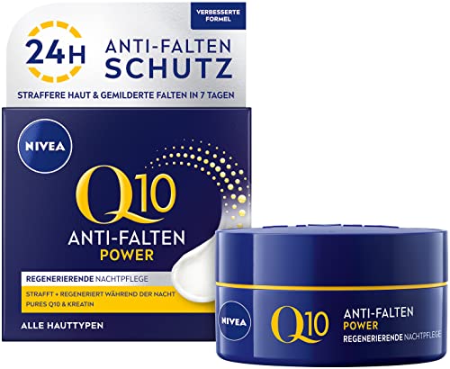 Nivea Q10 Power Anti-Rimpel + Versteviging Nachtcrème voor Jongere Uitziende Huid, 50 ml