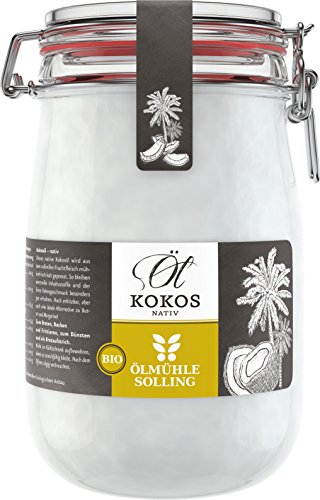 Ölmühle Solling Biologische kokosolie inheems in beugelglas 1000 ml