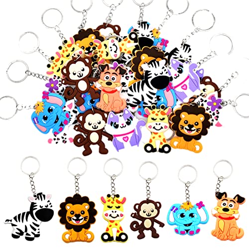32 stuks Mini Sleutelhangers, Cartoon Dieren Sleutelhangers, Sleutelhangers voor Kinderen, Feest Verjaardagscadeau voor Kinderen Hangers Decoraties Accessoires voor Tassen en Rugzakken