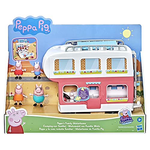 Peppa Pig Camper voor peuters, is een speelset met transformeerbare kampeerwagen dat geluiden en muziek afspeelt. Geschikt vanaf 3 jaar