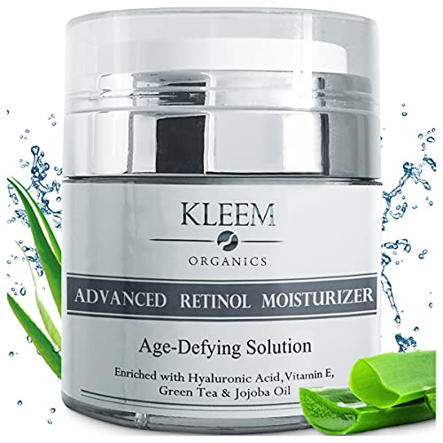 Retinol Gezicht Crème met Hyaluronzuur & Vitamine E - Anti Aging Crème tegen Rimpels en Ouderdomsvlekken | voor Dag & Nacht | Beter dan alle Anti Rimpel Serums & Moisturizers voor Gezicht Vrouwen