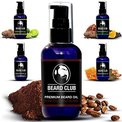 Premium baardolie | Miljardair | XL-fles - Bewezen om je baard zo zacht te maken | Verkozen tot beste baardolie voor mannen | Gemengd met 6 luxe natuurlijke en biologische oliën en vitamines (Roasted Coffee Beans, 100ml)