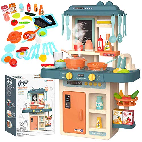 Kinderkeuken speelset kinderkeuken speelkeuken speelgoed keuken speelgoed keuken speelgoed KP8080 accessoires stoom nieuw