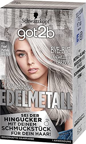 got2b Schwarzkopf Haarverf edelmetaal M71 Pearl metallic zilver, per stuk verpakt (1 x 142 ml)