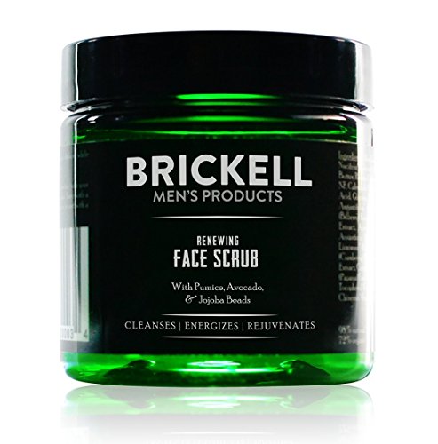 Brickell Men's Zuiverende Gezichtsscrub voor Mannen, Natuurlijke en Organische Diepe Reiniging, Gezichtsscrub met Jojoba Parels, Koffie-extract en Puimsteen, Geurend (118 mL)