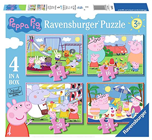 Ravensburger Peppa Pig 4in1box puzzel - 12+16+20+24 stukjes - kinderpuzzel