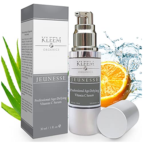 Kleem Organics Vitamine C Serum voor Gezicht met Hyaluronzuur & Vitamine E | Natuurlijk Anti Aging Huid Serum | Anti Rimpel Gezichtsserum | Acne en Donkere Vlek Behandeling voor Gezicht [1]