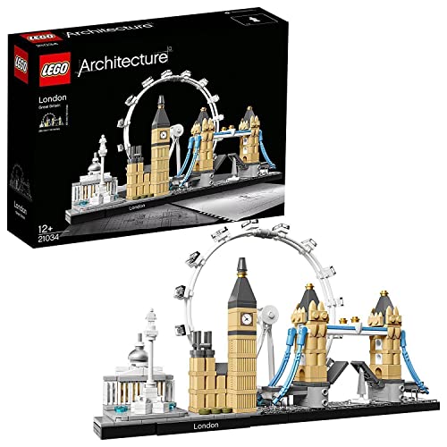 LEGO 21034 Architecture Londen Skyline Set, London Eye, Big Ben, Tower Bridge Model, Kantoor- of Huisdecoratie, Cadeau-Idee