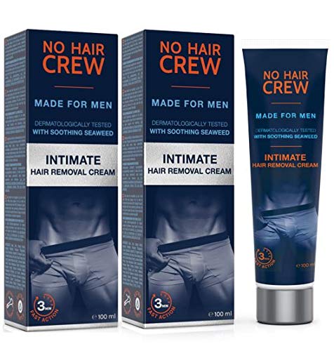 2 X NO HAIR CREW Premium Ontharingscrème Voor Mannen - Zachte Ontharing Voor de Intieme Delen (2 x 100 ml)