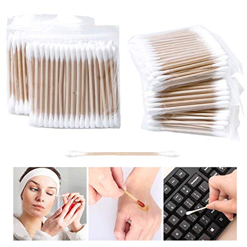 Doeper lang, wattenstaafje met houten handgrepen, reiniging cosmetica gereedschap make-up verwijderen wondverzorging wattenstaafjes 500er verpakking
