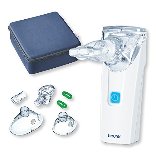 Beurer inhalatieapparaat IH 55 / vernevelaar met vibrerend membraan / draagbaar en stil / zelfreinigingsfunctie / medische inhalator / bij aandoeningen van de luchtwegen