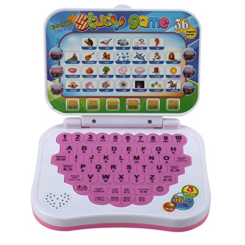 Babylaptop speelgoed, kinderen tweetalig educatief leren studie speelgoed laptop computerspel cadeau voor kinderen
