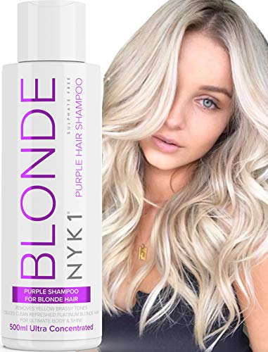 Paarse Shampoo Voor Blond Haar (500ml) Sulfaatvrije Zilvershampoo Voor Blond Haar/Grijs Haar/Gebleekt Haar - Blauwe Shampoo - Toner Voor Blond Haar - Platinablond Shampoo -Anti-Geel Shampoo