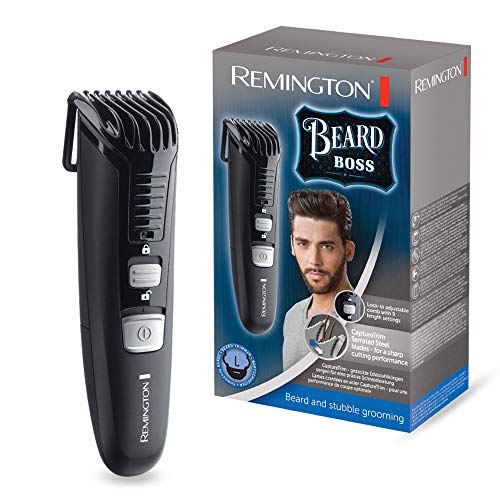 Remington Baardtrimmer Beard Boss MB4120, Op Batterijen, Verstelbaar van 1,5-18mm, Comforttip Snijbladen, Afwasbaar