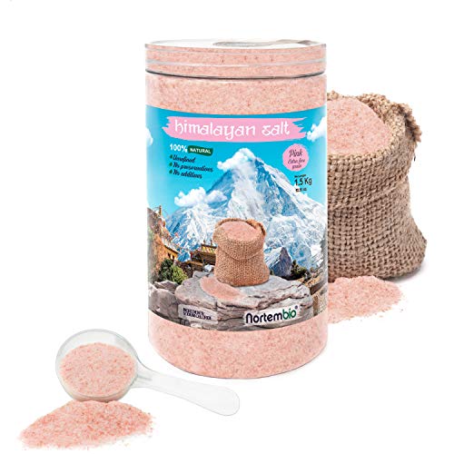 Nortembio Himalaya Kristalzout Roze 1,5 Kg. Extra Fijn (0,5-1 mm). Badzout 100% Natuurlijk.