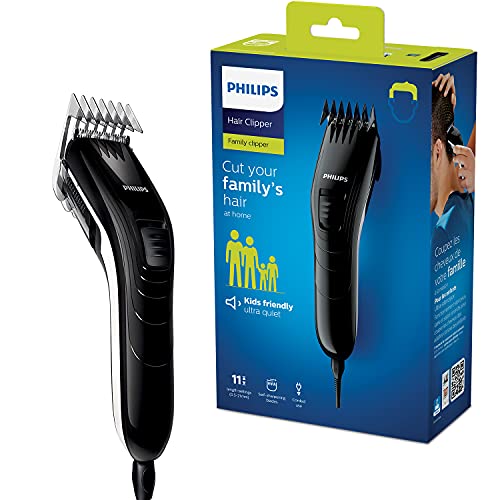 Philips Tondeuse - Zelfslijpende stalen mesjes - Huidvriendelijk - 11 Lengtestanden - Compact en lichtgewicht - Ultrastil - Gemakkelijk schoon te maken - QC5115/15
