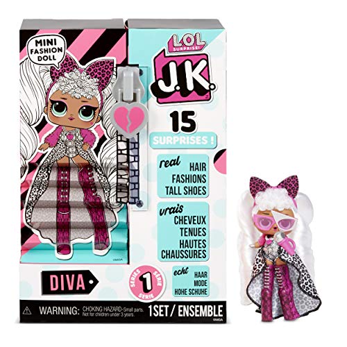 LOL Surprise JK Mini Modepop- 15 Verrassingen, Kleding en Accessoires - Vanaf 6 Jaar- Om te Verzamelen - Diva
