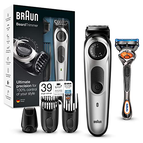Braun Baardtrimmer & Haartrimmer Voor Mannen, 39 Lengte-instellingen, BT5065, Zwart/Metaalzilver