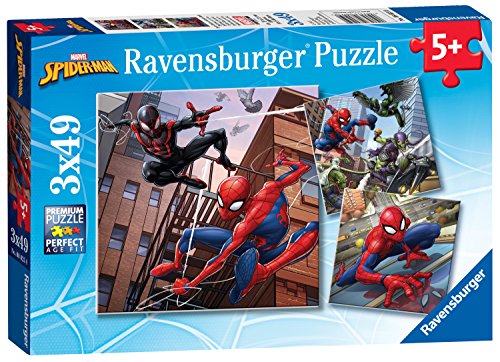Ravensburger 80250 Puzzel Spiderman In Actie - Drie Puzzels - 49 Stukjes - Kinderpuzzel
