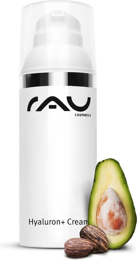 RAU Hyaluron + Cream met UV-Filter 50 ml, SPF 6 - 24 uurs crème - met avocado-olie en hyaluronzuur - in airlesspompje